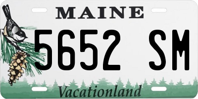 ME license plate 5652SM