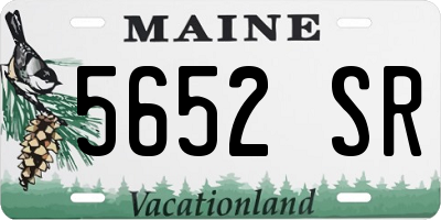 ME license plate 5652SR