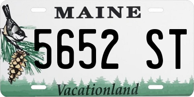 ME license plate 5652ST