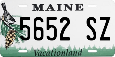 ME license plate 5652SZ