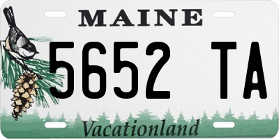 ME license plate 5652TA