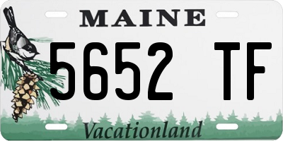 ME license plate 5652TF