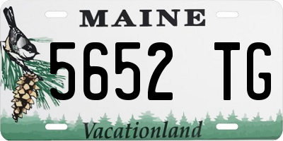 ME license plate 5652TG