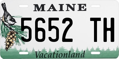 ME license plate 5652TH