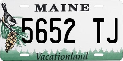 ME license plate 5652TJ
