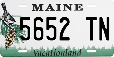 ME license plate 5652TN