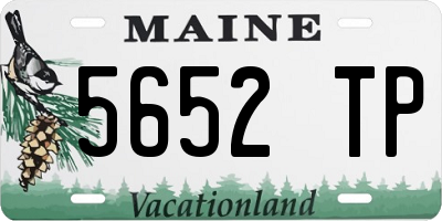 ME license plate 5652TP