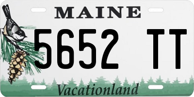 ME license plate 5652TT