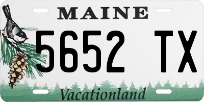 ME license plate 5652TX