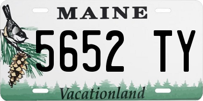 ME license plate 5652TY