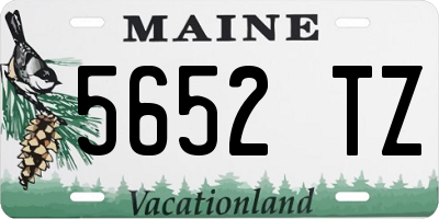 ME license plate 5652TZ
