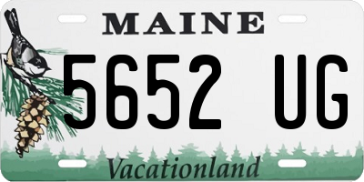 ME license plate 5652UG