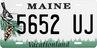 ME license plate 5652UJ