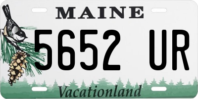 ME license plate 5652UR