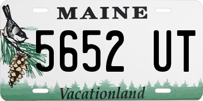 ME license plate 5652UT