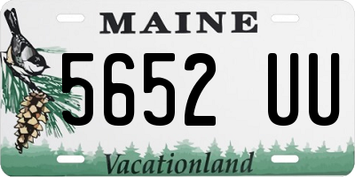 ME license plate 5652UU