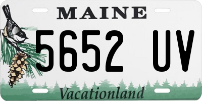 ME license plate 5652UV