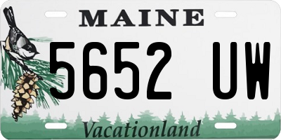 ME license plate 5652UW