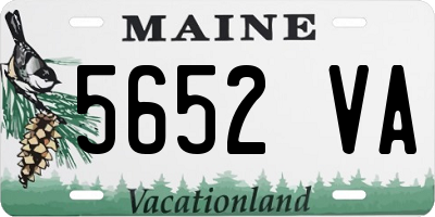 ME license plate 5652VA