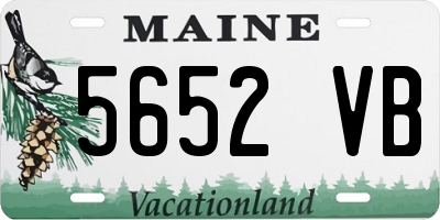 ME license plate 5652VB