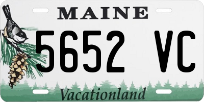 ME license plate 5652VC