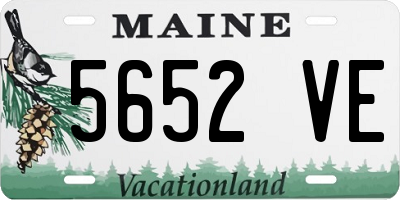 ME license plate 5652VE