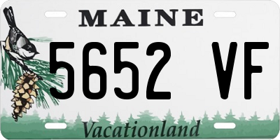 ME license plate 5652VF