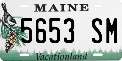 ME license plate 5653SM