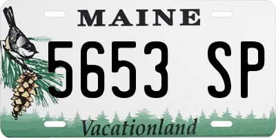 ME license plate 5653SP