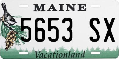 ME license plate 5653SX