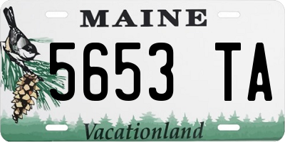 ME license plate 5653TA