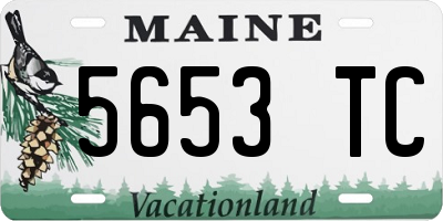 ME license plate 5653TC