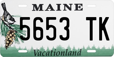 ME license plate 5653TK