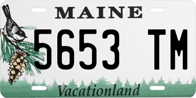ME license plate 5653TM