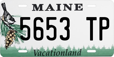 ME license plate 5653TP