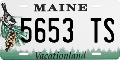 ME license plate 5653TS
