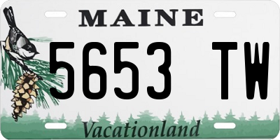ME license plate 5653TW