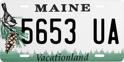 ME license plate 5653UA