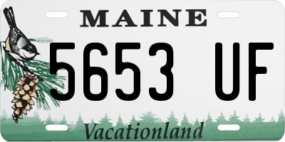 ME license plate 5653UF