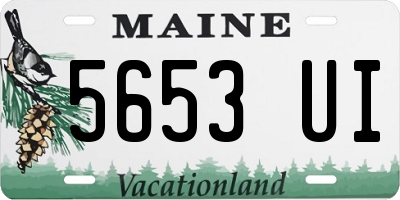 ME license plate 5653UI