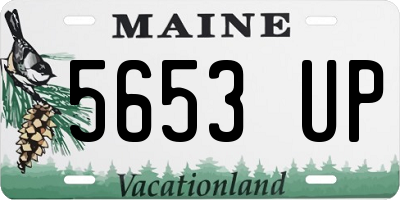 ME license plate 5653UP