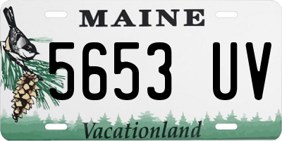 ME license plate 5653UV