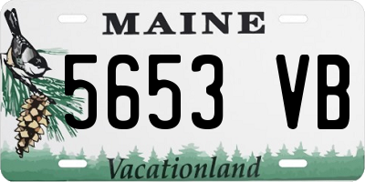 ME license plate 5653VB