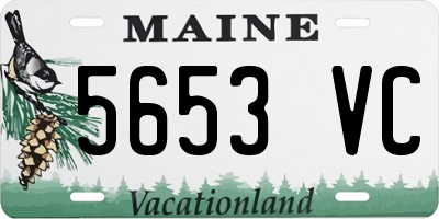 ME license plate 5653VC