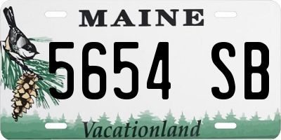 ME license plate 5654SB