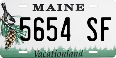ME license plate 5654SF