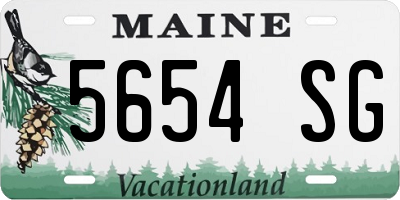 ME license plate 5654SG