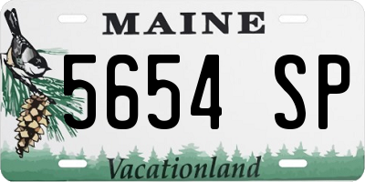 ME license plate 5654SP