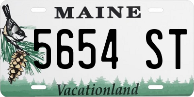 ME license plate 5654ST
