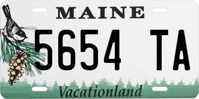 ME license plate 5654TA